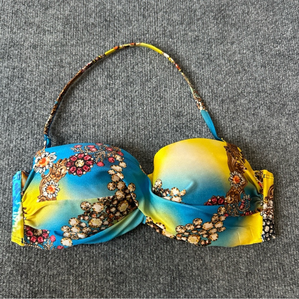 Luli Fama Colorful Padded Bandeau Bikini